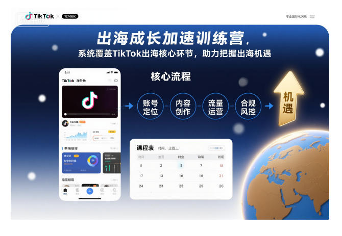出海成长加速训练营，系统覆盖TikTok出海核心环节，助力把握出海机遇（更新）-夜晚笔记