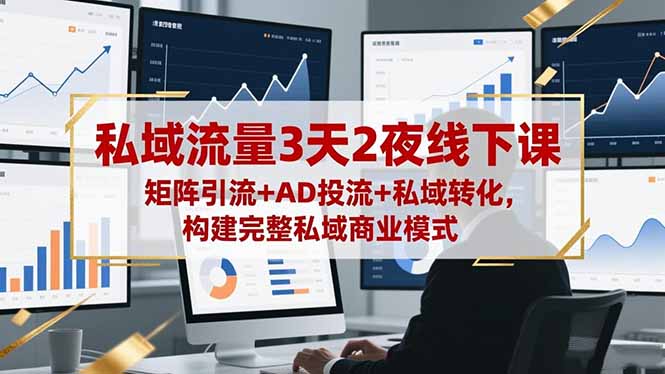 私域流量3天2夜线下课,矩阵引流+AD投流+私域转化,构建完整私域商业模式-夜晚笔记