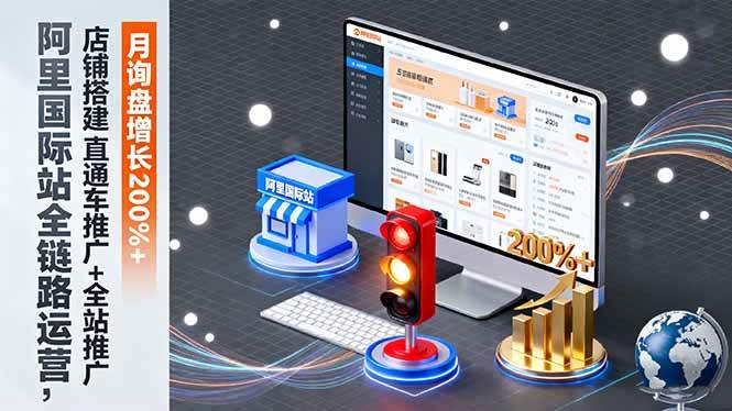 (16311期)阿里国际站全链路运营,店铺搭建+直通车推广+全站推广,月询盘增长200%+-夜晚笔记