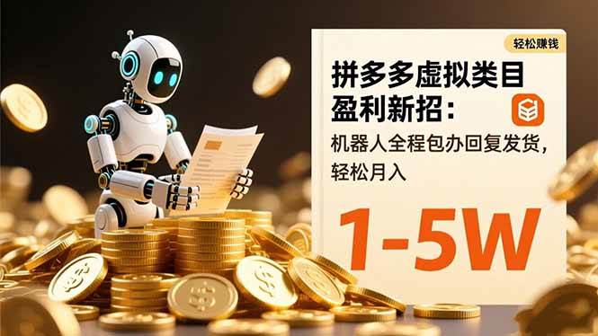 (16529期)拼多多虚拟类目盈利新招:机器人全程包办回复发货,轻松月入 1-5W-夜晚笔记
