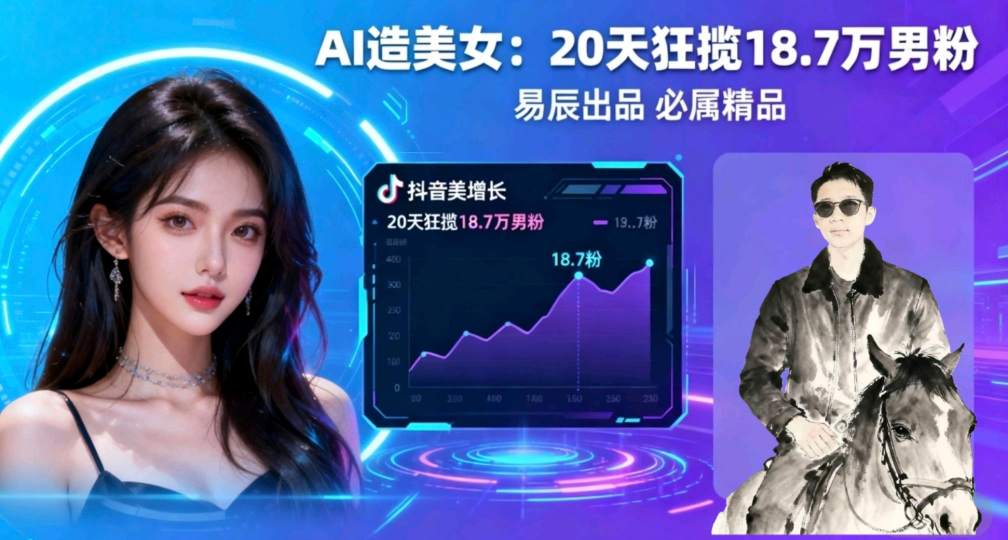 副业拆解：手把手教学用AI制作“氛围感”美女动图，在抖音引流男粉就这么简单-夜晚笔记