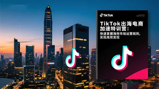TikTok出海电商加速特训营:快速掌握海外市场运营规则,实现高效变现-夜晚笔记