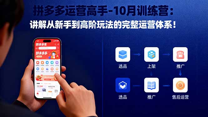 拼多多运营高手-10月训练营:讲解从新手到高阶玩法的完整运营体系!-夜晚笔记