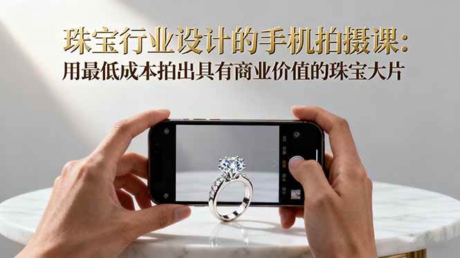 （16385期）珠宝行业设计的手机拍摄课：用最低成本拍出具有商业价值的珠宝大片！-夜晚笔记