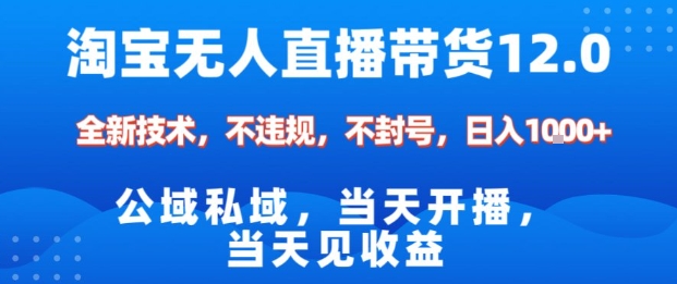 淘宝无人直播12.0，公域私域技术，不封号，不违规布局双十一流量风口，日入1k（独家技术）【揭秘】-夜晚笔记
