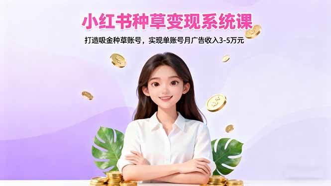 (16468期)小红书种草变现系统课:打造吸金种草账号,实现单账号月广告收入3-5万元-夜晚笔记