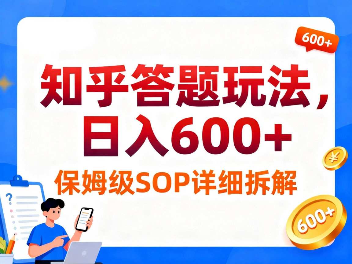 知乎答题玩法,日入6张,保姆级SOP详细拆解-夜晚笔记