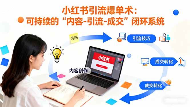 （16362期）小红书引流爆单术：构建一套低成本 可持续的“内容-引流-成交”闭环系统-夜晚笔记