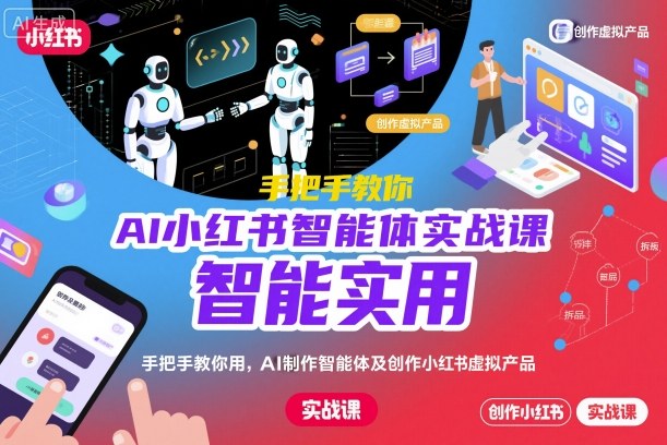 AI小红书智能体实战课，手把手教你用AI制作智能体及创作小红书虚拟产品，提效+内容商业化(更新)-夜晚笔记