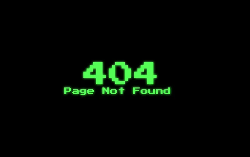 HTML黑色大气绿色发光字404错误页模板-夜晚笔记