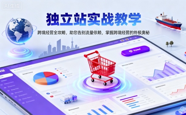 独立站实战教学,跨境经营全攻略,助您告别流量依赖,掌握跨境经营的终极奥-夜晚笔记