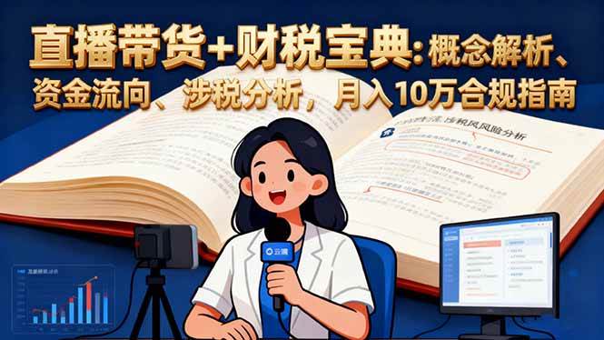 (16444期)直播带货+财税宝典:概念解析、资金流向、涉税分析,月入10万合规指南-夜晚笔记
