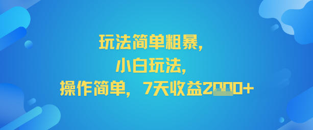 玩法简单粗暴，小白玩法，操作简单，7天收益2k+-夜晚笔记