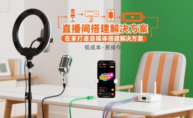 直播间搭建解决方案，在家打造自媒体搭建解决方案-夜晚笔记