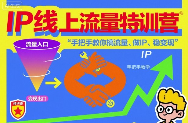 IP线上流量特训营，手把手教你搞流量、做IP、稳变现-夜晚笔记