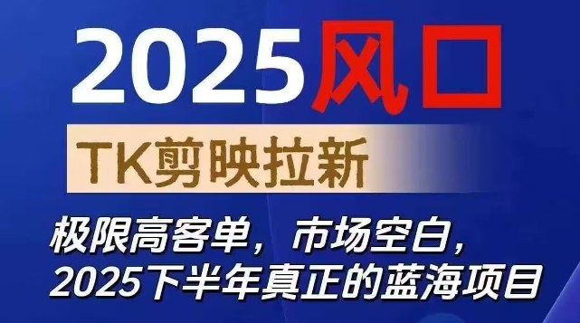 2025风口TK剪映capcut拉新项目,极限高客单,市场空白,2025下半年真正的蓝海项目-夜晚笔记