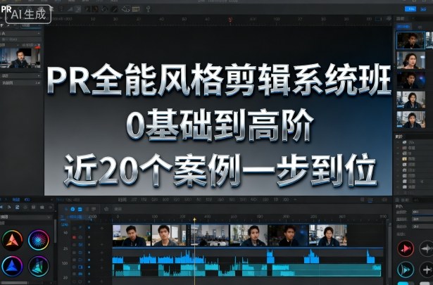 PR全能风格剪辑系统班,0基础到高阶,近20个案例一步到位-夜晚笔记
