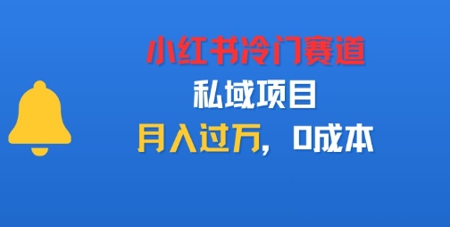 小红书冷门赛道,私域项目,月入过1W,0成本-夜晚笔记