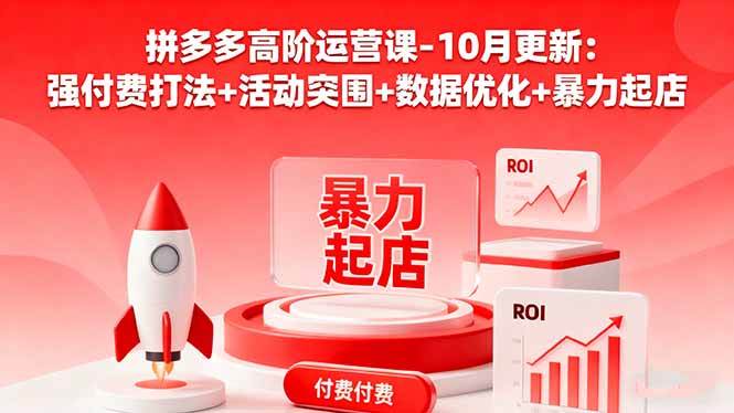 （16366期）拼多多高阶运营课-10月更新：强付费打法+活动突围+数据优化+暴力起店-夜晚笔记