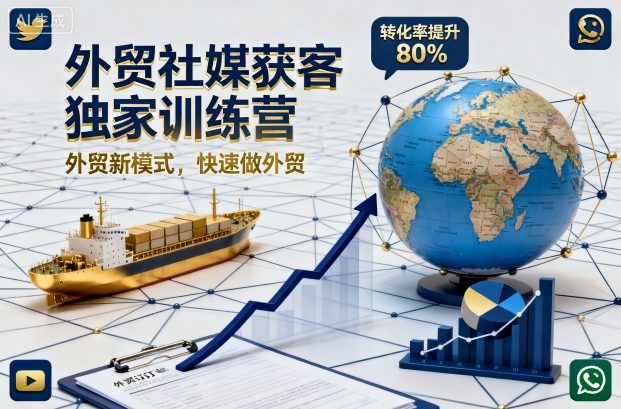 外贸社媒获客独家训练营，外贸新模式，快速做外贸-夜晚笔记