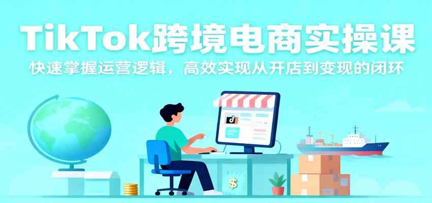 TikTok跨境电商实操课,快速掌握运营逻辑,高效实现从开店到变现的闭环-夜晚笔记