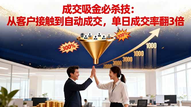 (16432期)吸金成交营销必杀技:从客户接触到自动成交,单日成交率翻3倍-夜晚笔记