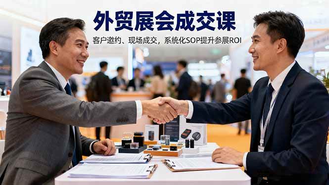 (16356期)外贸展会成交课,含目标制定、客户邀约、现场成交,系统化SOP提升参展ROI-夜晚笔记
