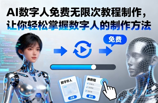 AI数字人免费无限次教程制作,让你轻松掌握数字人的制作方法-夜晚笔记